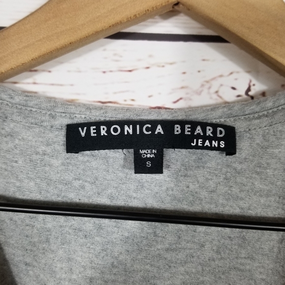 Veronica Beard | Gray Ruched Pima Shirt Dress - Picture 6 of 6